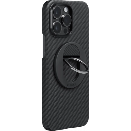 Чехол для iPhone 16 Pro Pitaka Ultra Slim Case & Grip - Black 250_100_534659