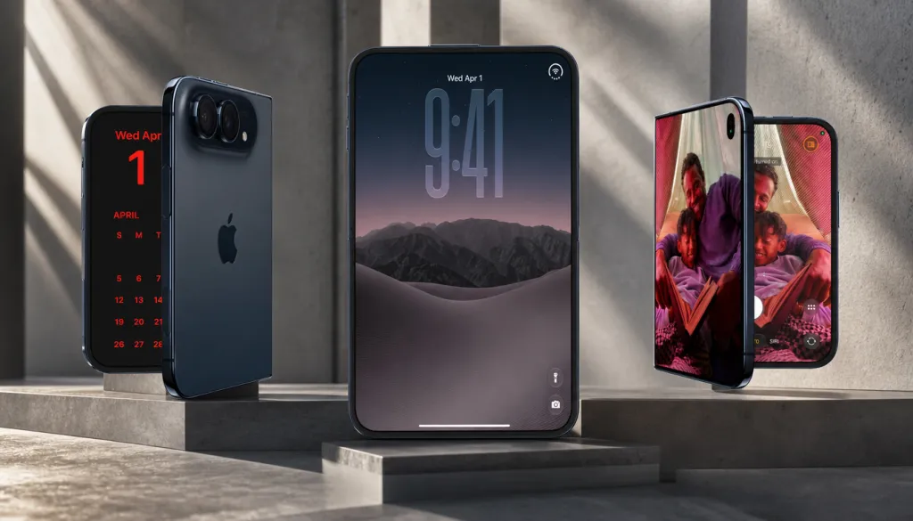 Раскладушка Apple Duo - внешний экран 5,4 и внутренний 7,6 дюйма Складной смартфон Apple Duo - внешний экран 5,4 и внутренний 7,6 дюйма