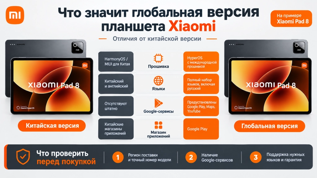 Что значит глобальная версия планшета Xiaomi - отличия от китайской версии