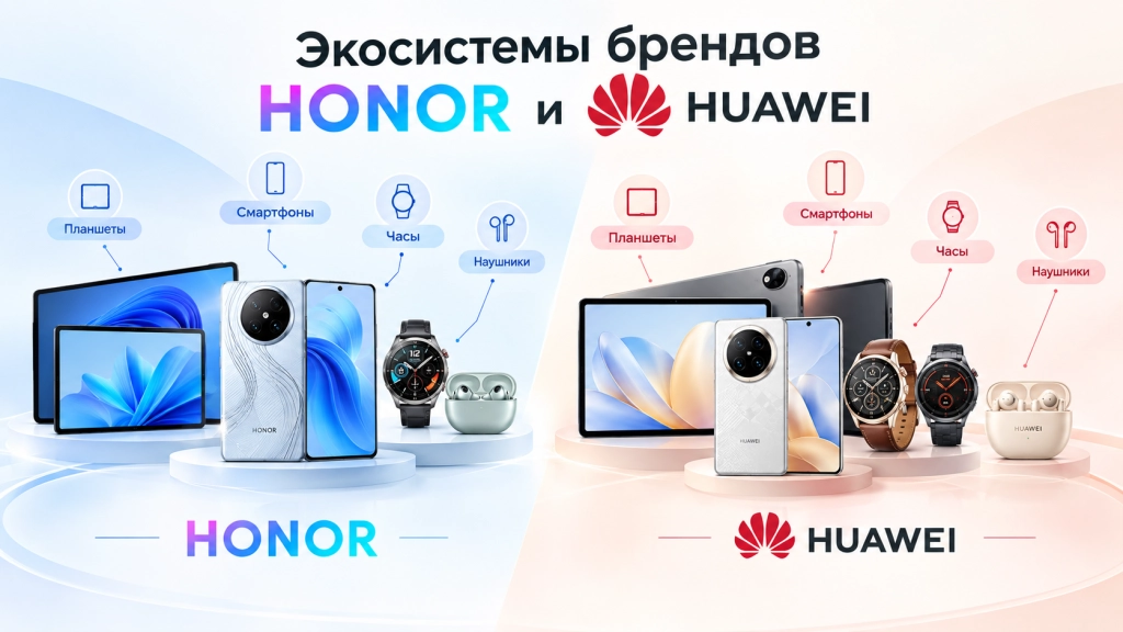 Экосистема Honor и Huawei - какие устройства поддерживают смартфоны каждого бренда