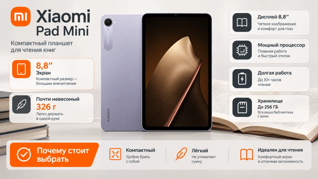 Обзор мини планшета Xiaomi Pad Mini - компактный планшет для чтения книг