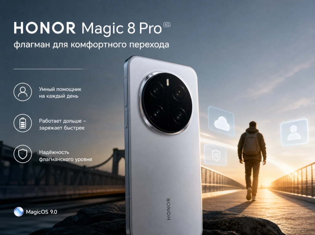 Honor Magic 8 Pro на какой хонор перейти с айфона топ смартфонов на андроиде 2026 Фото Honor Magic 8 Pro.png
