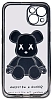 Чехол для iPhone 13 прозрачный с 3D мишкой Серебристый 100_100_533555