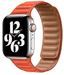 Ремешок из эко-кожи для Apple Watch 42/44/45 мм с магнитной застежкой, Orange 250_100_117700