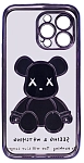 Чехол для iPhone 13 Pro прозрачный с 3D мишкой Синий 250_100_533500