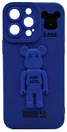 Силиконовый чехол для iPhone 13 Pro Max с 3D мишкой Синий 500_191_532317