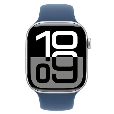 Часы Apple Watch Series 10 42mm Silver Aluminium Case GPS Sport Band Denim S/M 400_400_639845