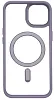 Чехол прозрачный с цветным бортиком MagSafe iPhone 14 Голубой 100_100_135356