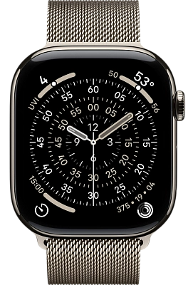 Часы Apple Watch Series 11 42mm Titanium Case Milanese Loop Natural 400_400_549364