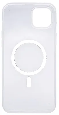 Чехол для iPhone 14 Plus Wlons с MagSafe прозрачный матовый с рамкой Белый 400_400_533680