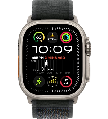 Часы Apple Watch Ultra 2 49mm Titanium Case GPS+Cellular Trail Loop Black S/M 400_400_640811
