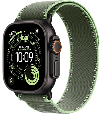 Часы Apple Watch Ultra 3 49mm Titanium Case Black / Trail Loop Green/Neon M/L 400_400_551051