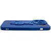 Силиконовый чехол для iPhone 13 Pro с 3D мишкой Синий 100_100_137733