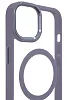 Чехол прозрачный с цветным бортиком MagSafe iPhone 14 Голубой 100_100_125150