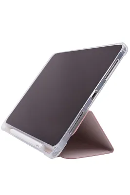 Прозрачный чехол-книжка для iPad Pro 12.9 с тройным загибом Розовый 400_400_121722
