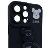 Силиконовый чехол для iPhone 13 Pro с 3D мишкой Черный 100_100_137738