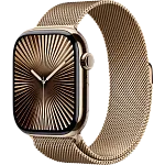 Часы Apple Watch Series 10 46mm Titanium Case Milanese Loop Gold M/L 250_100_328497