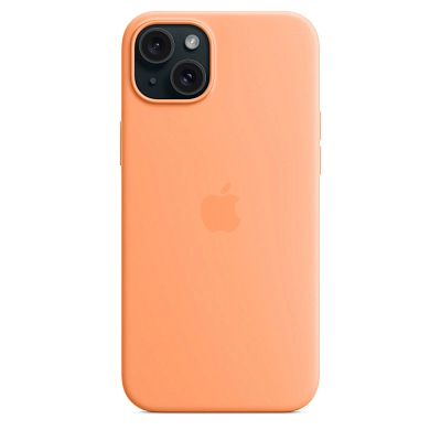 Чехол Apple iPhone 15 Silicone Case with MagSafe - Orange Sorbet 400_400_641770