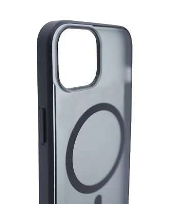 Чехол для iPhone 14 Plus матовый с MagSafe Черный 400_400_123990