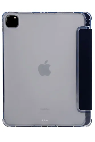 Прозрачный чехол-книжка для iPad Pro 11 с тройным загибом Темно-синий 250_100_121704