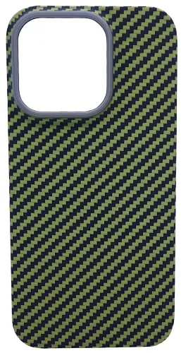Карбоновый чехол для iPhone 14 Pro Max KZDOO Kevlar Зеленый 250_100_532240