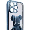 Чехол для iPhone 13 Pro прозрачный с 3D мишкой Голубой 100_100_135628