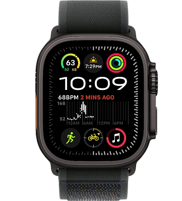 Часы Apple Watch Ultra 2 49mm Black Titanium Case GPS+Cellular Trail Loop Black M/L 400_400_640674