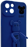 Силиконовый чехол для iPhone 13 с 3D мишкой Синий 250_100_532333