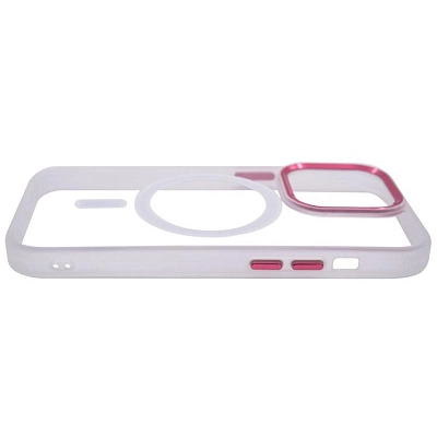 Чехол прозрачный с цветным бортиком MagSafe iPhone 14 Pro Прозрачный 400_400_535024