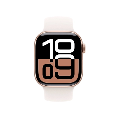Часы Apple Watch Series 10 42mm Rose Gold Aluminium Case GPS Sport Band Light Blush S/M 400_400_639822