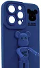 Силиконовый чехол для iPhone 13 Pro Max с 3D мишкой Синий 100_100_137709