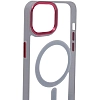 Чехол прозрачный с цветным бортиком MagSafe iPhone 14 Прозрачный 100_100_642450