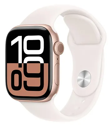 Часы Apple Watch Series 10 42mm Rose Gold Aluminium Case GPS Sport Band Light Blush S/M 400_400_241618