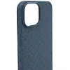 Плетеный Силиконовый чехол для iPhone 14 Plus Синий 100_100_532276