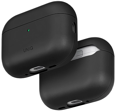 Кожаный чехол для AirPods Pro 3 Uniq Lyden VEX Vegan Leather - Dallas Black 400_400_623923