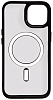 Чехол прозрачный с цветным бортиком MagSafe iPhone 14 Черный 100_100_642468