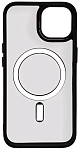 Чехол прозрачный с цветным бортиком MagSafe iPhone 14 Черный 250_100_642468