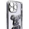 Чехол для iPhone 13 Pro Max прозрачный с 3D мишкой Серебристый 100_100_533437