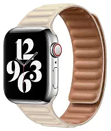 Ремешок из эко-кожи для Apple Watch 41 мм с магнитной застежкой, Starlight 500_191_117691