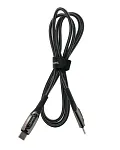Кабель Usams USB-C/Lightning усиленный 1.2м (черный) 250_100_119477