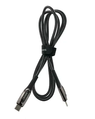 Кабель Usams USB-C/Lightning усиленный 1.2м (черный) 400_400_119477