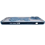 Чехол для iPhone 13 Pro прозрачный с 3D мишкой Голубой 250_100_533481