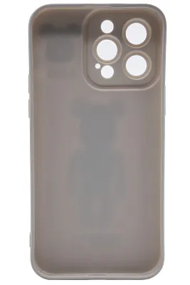 Силиконовый чехол для iPhone 13 Pro с 3D мишкой Белый 400_400_121827
