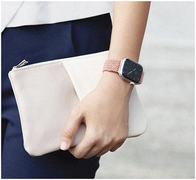Ремешок Uniq Aspen DE для Apple Watch 41/40/38 мм - Pink 400_400_644281