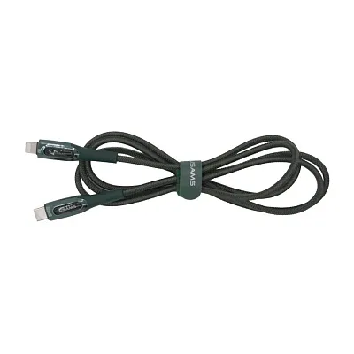 Кабель Usams USB-C/Lightning усиленный 1.2м (зеленый) 400_400_339440