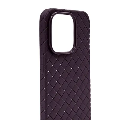Плетеный Силиконовый чехол для iPhone 14 Pro Max Фиолетовый 400_400_121329