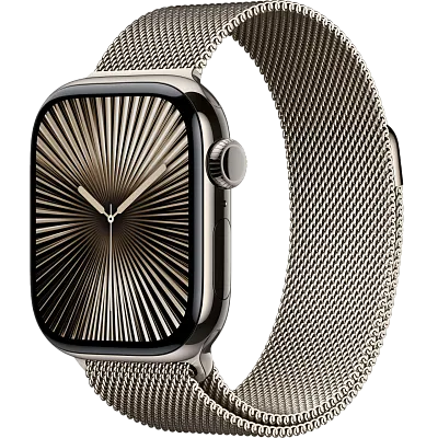Часы Apple Watch Series 10 42mm Titanium Case Milanese Loop Natural 400_400_549297