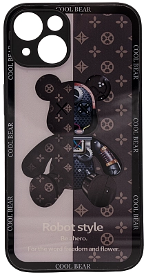 Чехол с мишкой для iPhone 14 Коричневый 400_400_585627