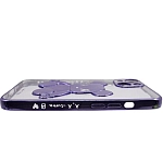 Чехол для iPhone 13 mini прозрачный с 3D мишкой Синий 250_100_533401