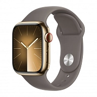 Часы Apple Watch Series 9 45mm Gold Stainless Steel Case Sport Band Clay S/M 500_191_640339